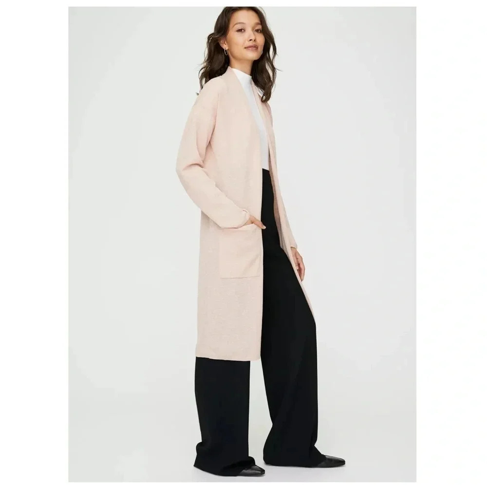 Aritzia - Babaton Cream Ivory Long Lance Cardigan Duster